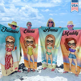 Dog-Floral-Toile-De-Jouy-Chinoiserie-French-Personalized-Quick-Dry-Beach-Towel-2